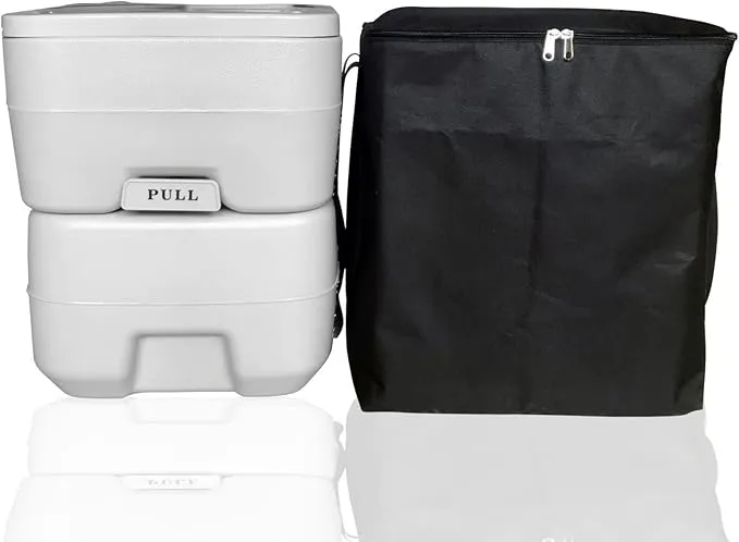 Portable Toilet Storage Bag, Heavy Duty Double-Layer Nylon Thickening Toilet Bag, 5.3 Gallon Porta Potty Carrying Bag, Camping Toilet Protector Cover, Easy Transport and Protect Your Toilet