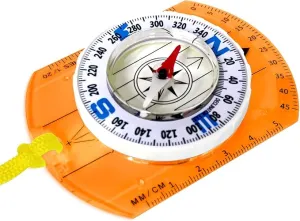 Posinly Orienteering Compass with Survival Whistle - Advanced Boy Scout Compass for Camping, Hiking and Navigation, Professional Field Compass for Map Reading, Compass for Kids