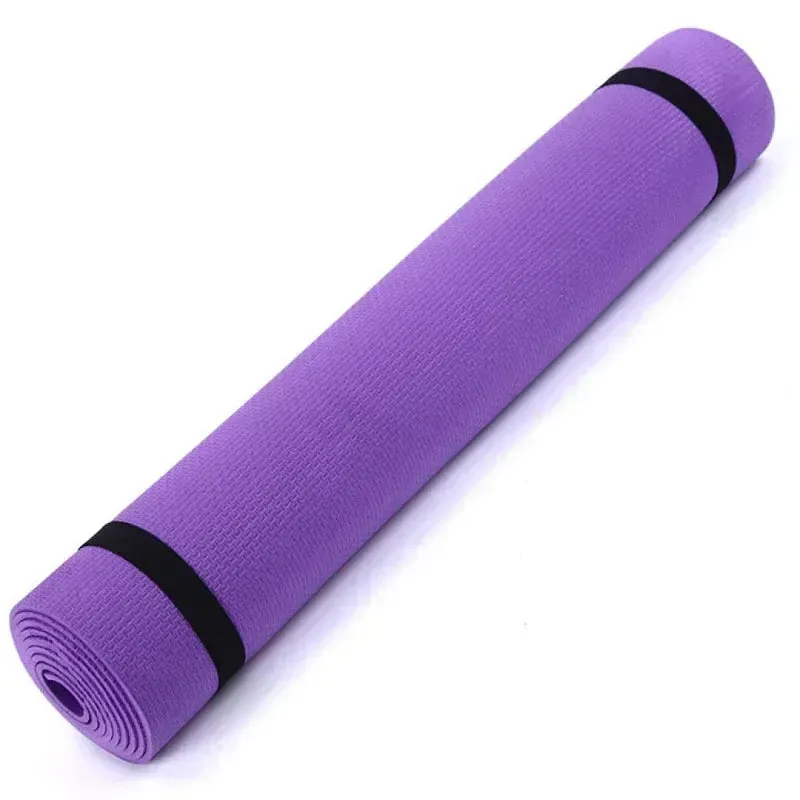 Premium 6MM Thick Yoga Mat – Anti-Skid EVA Foam Exercise & Pilates Mat – Comfortable, Durable Sports Fitness Mat for Gym, Yoga, and Home Workouts
