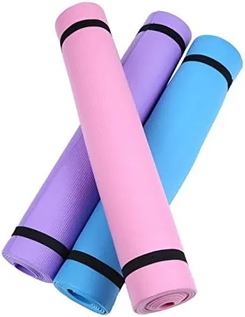 Premium 6MM Thick Yoga Mat – Anti-Skid EVA Foam Exercise & Pilates Mat – Comfortable, Durable Sports Fitness Mat for Gym, Yoga, and Home Workouts