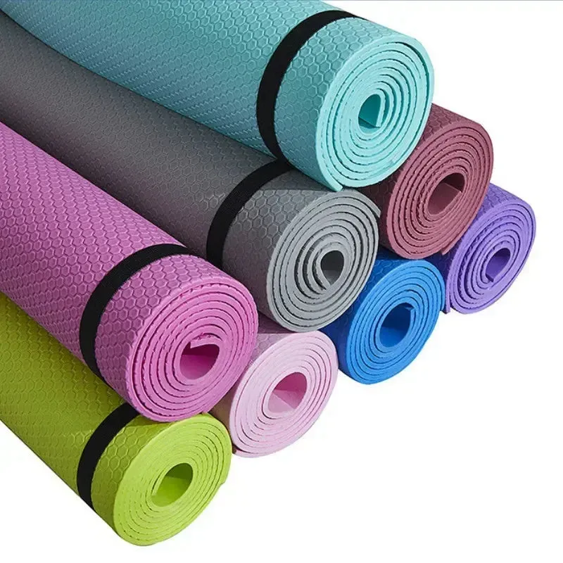 Premium 6MM Thick Yoga Mat – Anti-Skid EVA Foam Exercise & Pilates Mat – Comfortable, Durable Sports Fitness Mat for Gym, Yoga, and Home Workouts