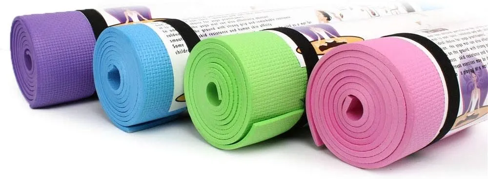 Premium 6MM Thick Yoga Mat – Anti-Skid EVA Foam Exercise & Pilates Mat – Comfortable, Durable Sports Fitness Mat for Gym, Yoga, and Home Workouts
