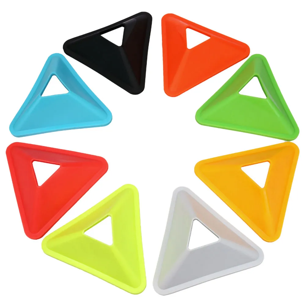 Premium Football Training Discs – 5PCS Triangular Markers for Soccer & Sports Agility Training – Durable PE Material, Lightweight, Portable for Kids & Adults