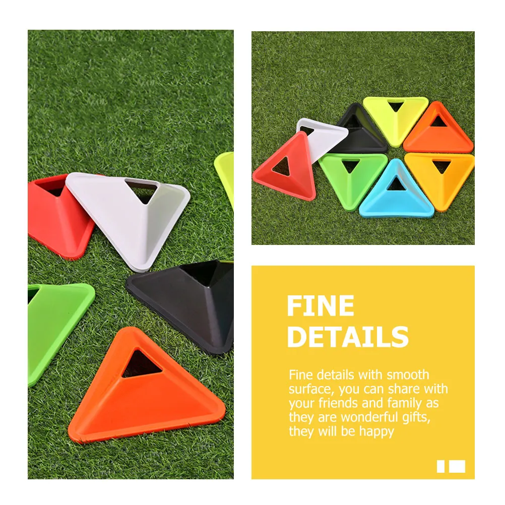 Premium Football Training Discs – 5PCS Triangular Markers for Soccer & Sports Agility Training – Durable PE Material, Lightweight, Portable for Kids & Adults