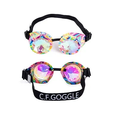 Punk Gothic Goggles with rainbow lens