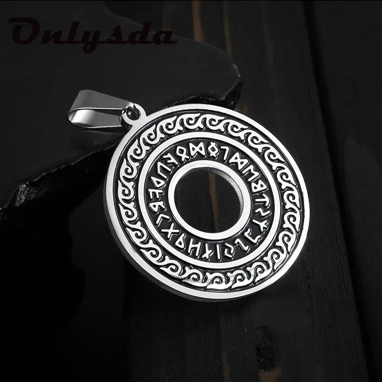 Punk Runes Vintage Jewelry Runic Vegvisir Compass Pendant Viking Necklace Men Women Norse Amulet Talisman Jewerly Party Gift