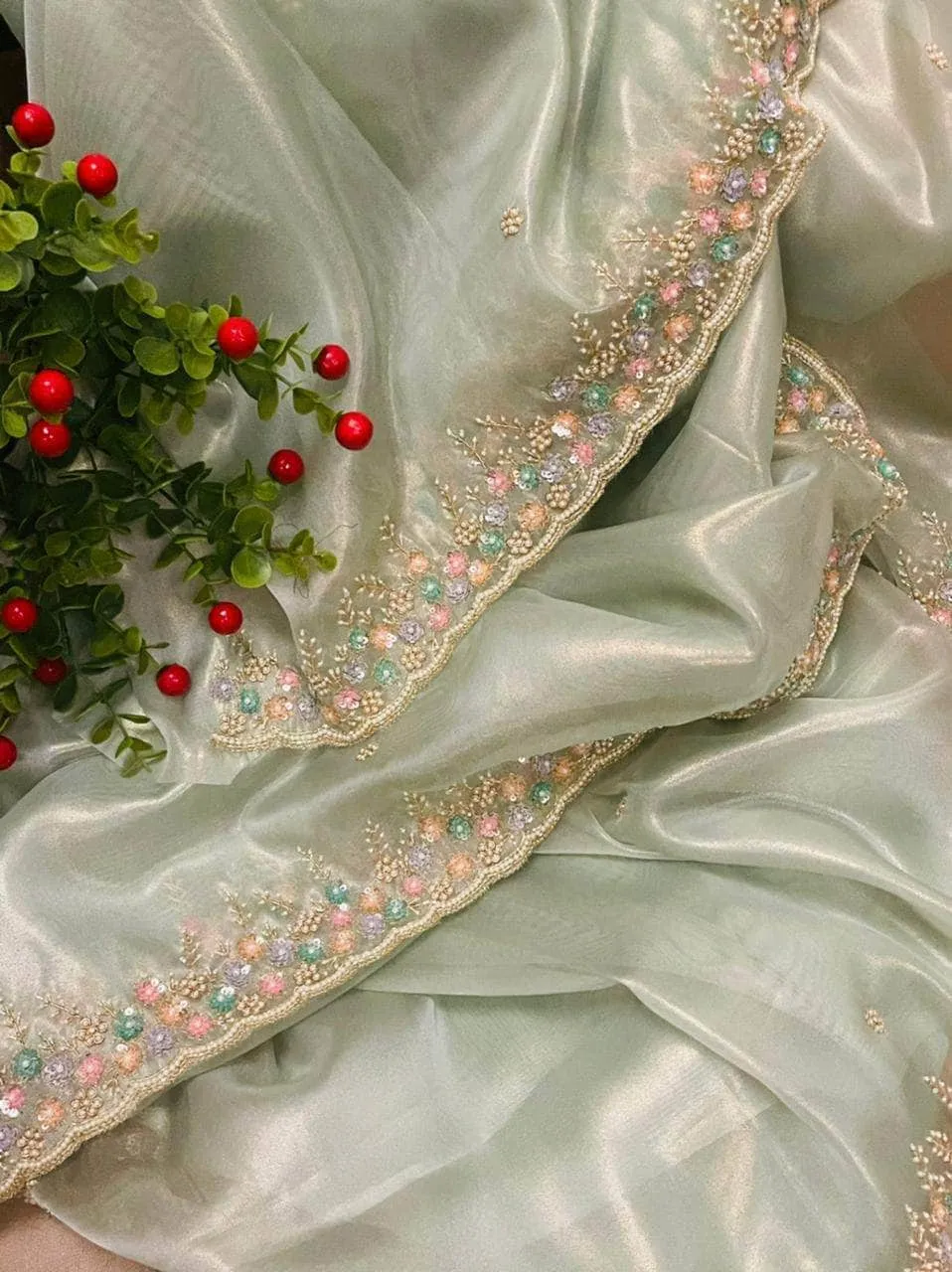 Pure Banarasi Tissue Organza Saree