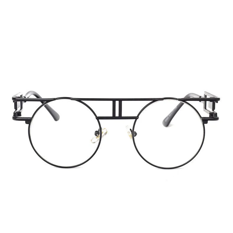 Quality Metal Frame Steampunk Sunglasses Women Designer Round Men Gothic Sun glasses Vintage Eyeglasses ss211