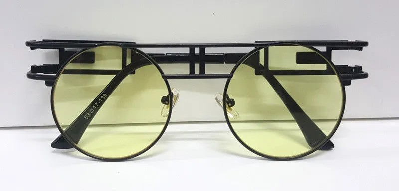 Quality Metal Frame Steampunk Sunglasses Women Designer Round Men Gothic Sun glasses Vintage Eyeglasses ss211