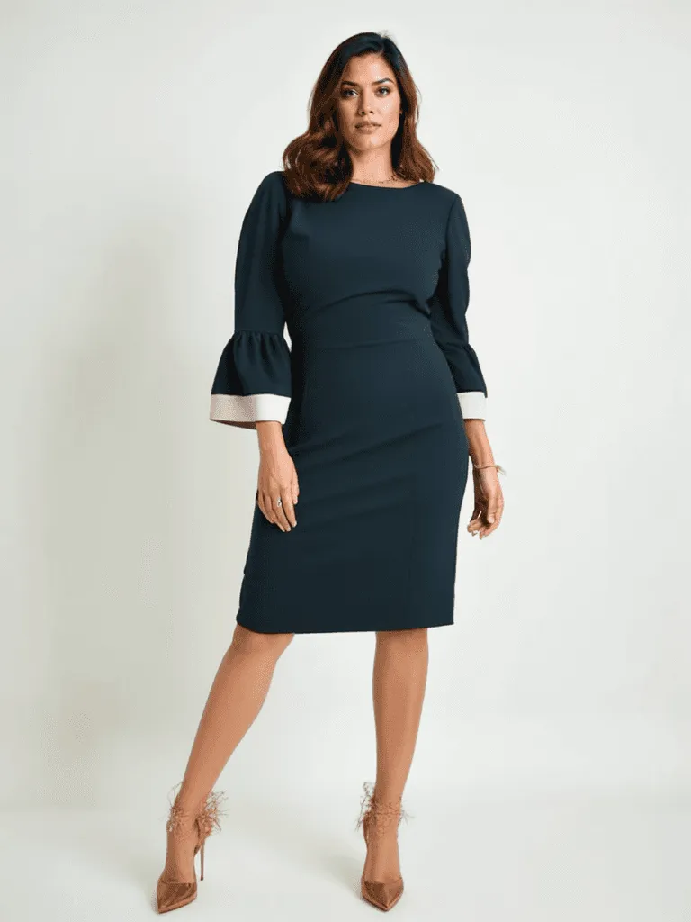 Ralph Lauren Black Solid Dress Size 8
