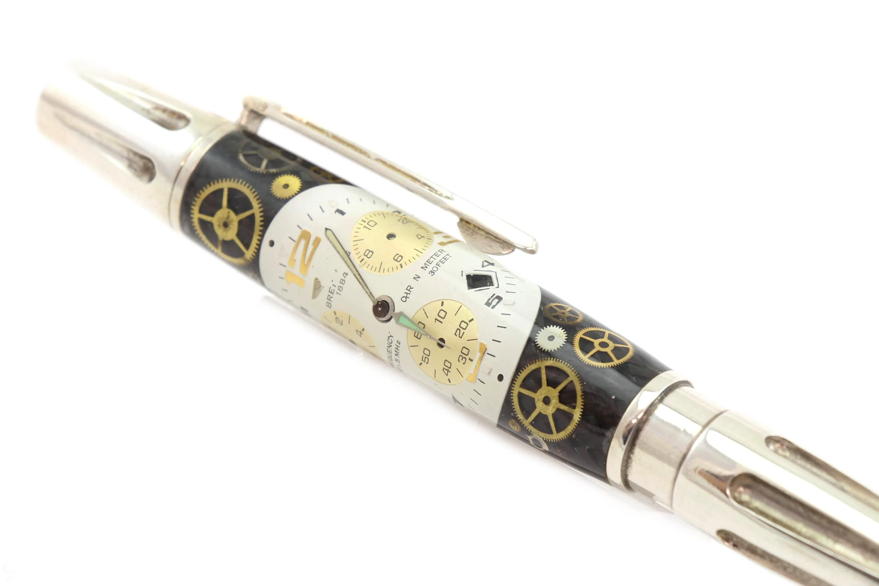 Real Silver Vintage Watch Movement Pen