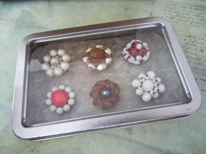 Recycled - Upcycled - Vintage Earring Magnet Gift Set - Great stocking stuffer or birthday gift -  by Steampunkjunq
