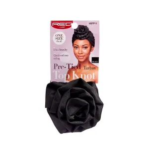 RED - Top Knot Turban