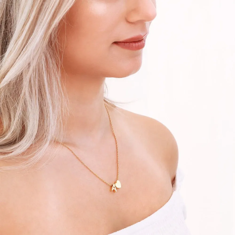 Ria™ | Heart and Initial Necklace
