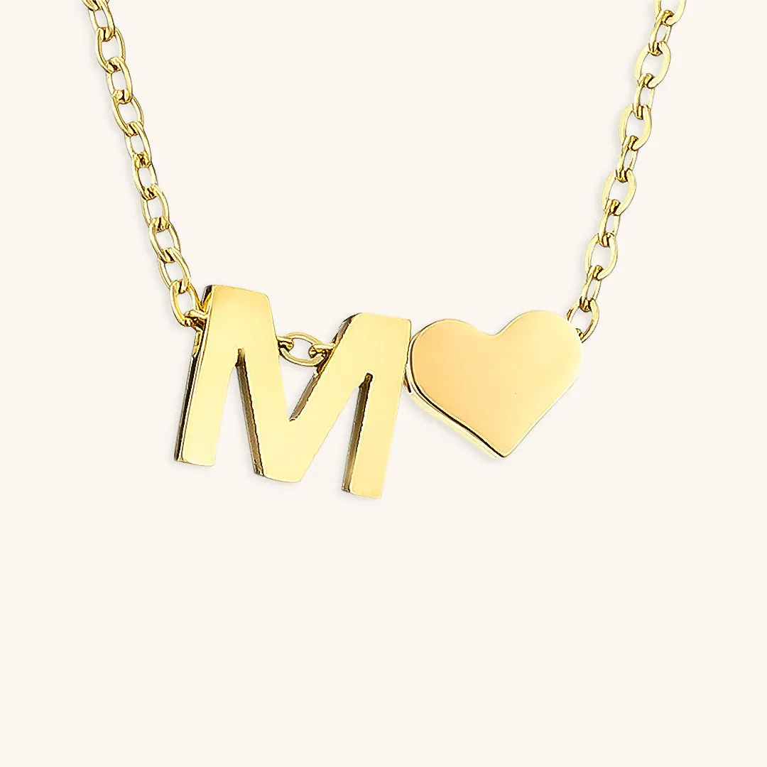 Ria™ | Heart and Initial Necklace