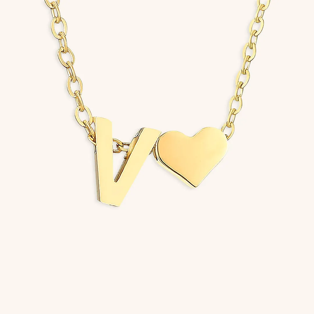 Ria™ | Heart and Initial Necklace