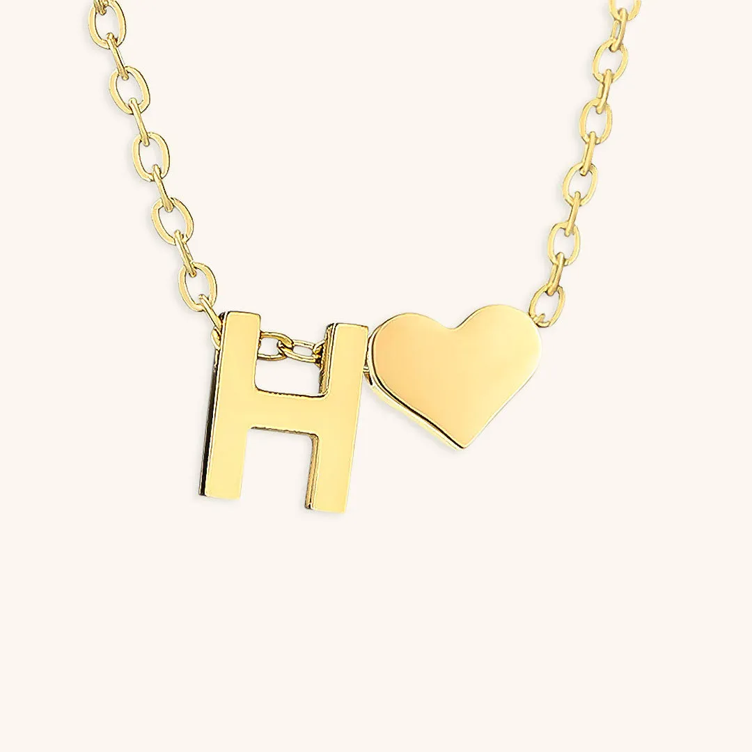 Ria™ | Heart and Initial Necklace