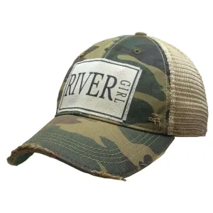 River Girl Distressed Trucker Cap
