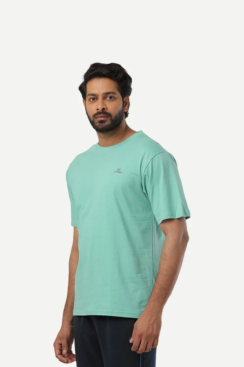 Round Neck - Dark Green and Light Green Solid T-Shirt Pack Of 2 Combo For Men | Ariser