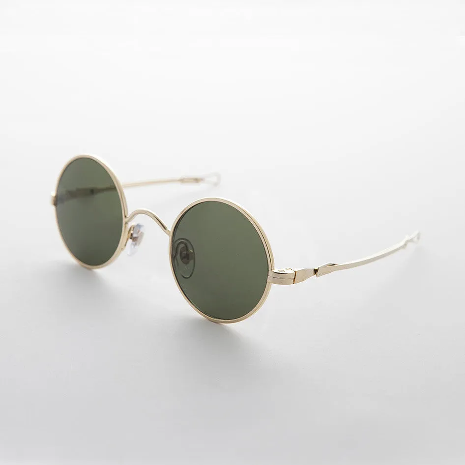 Round Steampunk Vintage Sunglass with Adjustable Temples - Swazi
