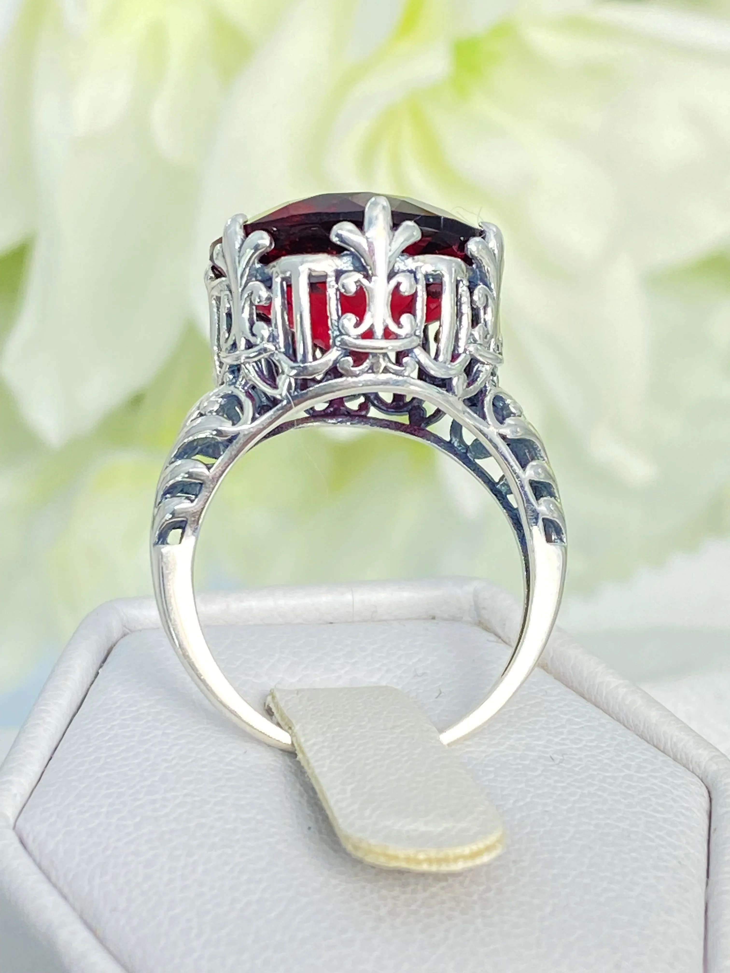 Ruby Ring, Size 7.5, Romantic Gothic Jewelry #D123 - Ready to Ship