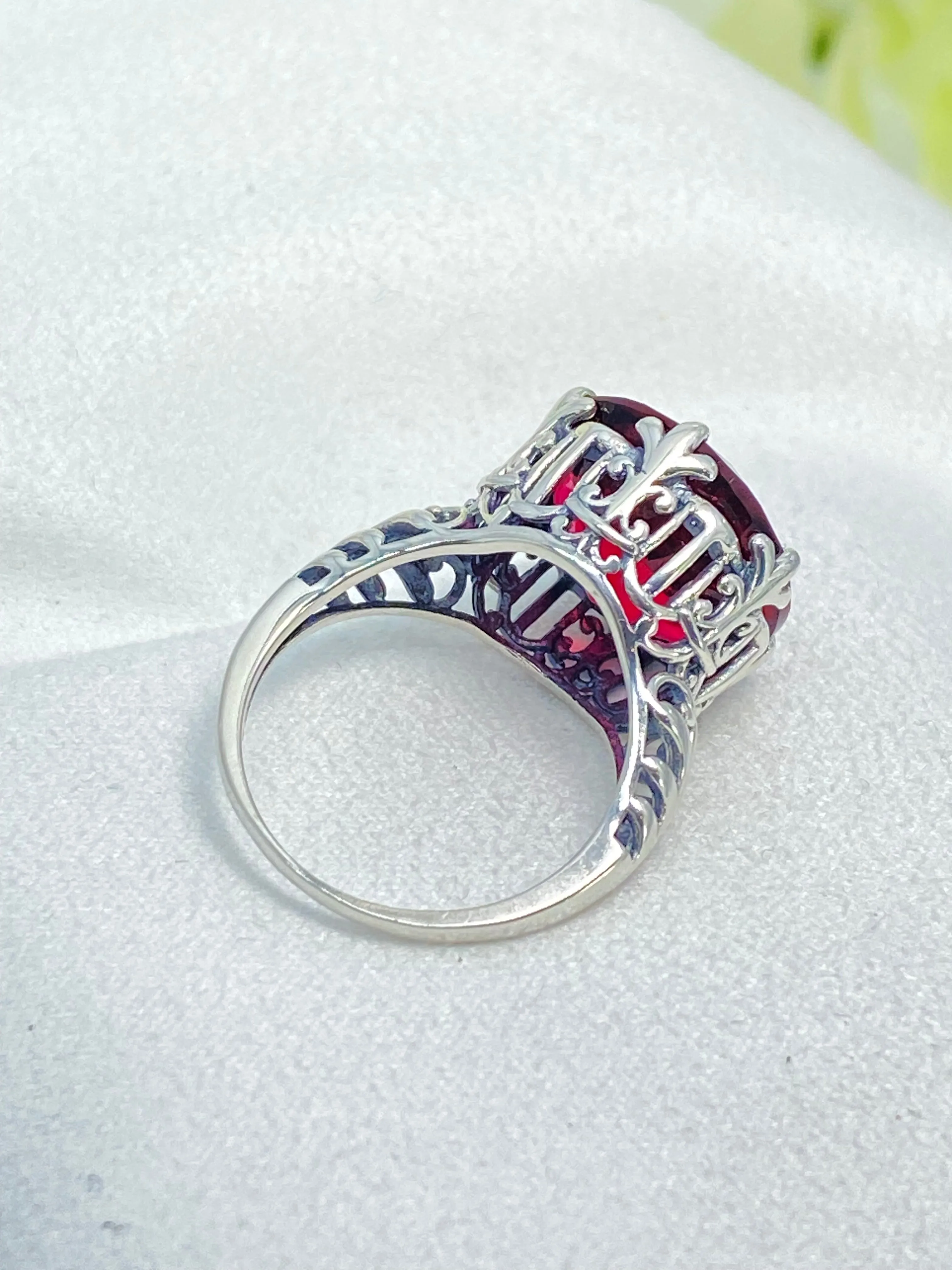 Ruby Ring, Size 7.5, Romantic Gothic Jewelry #D123 - Ready to Ship