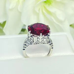 Ruby Ring, Size 7.5, Romantic Gothic Jewelry #D123 - Ready to Ship