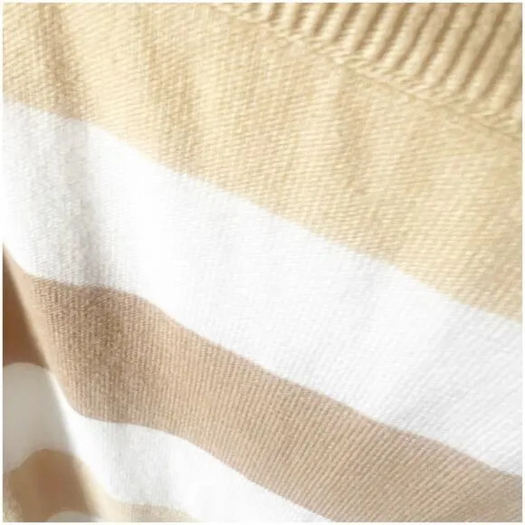 Sabo Skirt Striped Longline Maxi Skirt Size Large Knit Colorblock Stripe Tan