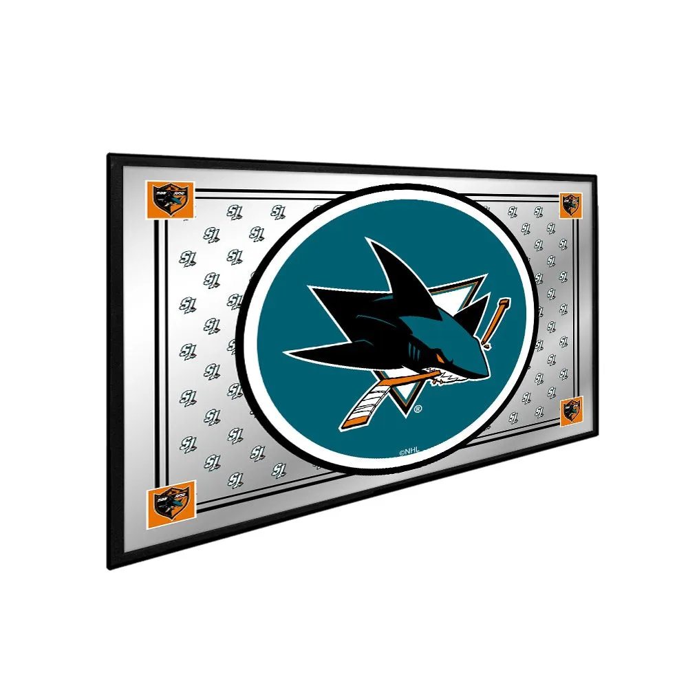San Jose Sharks: Team Spirit - Framed Mirrored Wall Sign