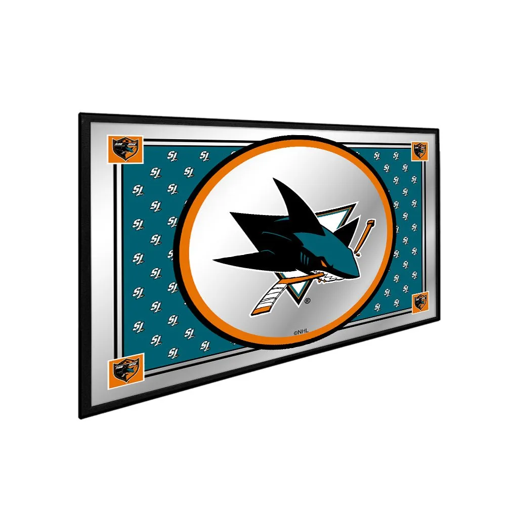 San Jose Sharks: Team Spirit - Framed Mirrored Wall Sign