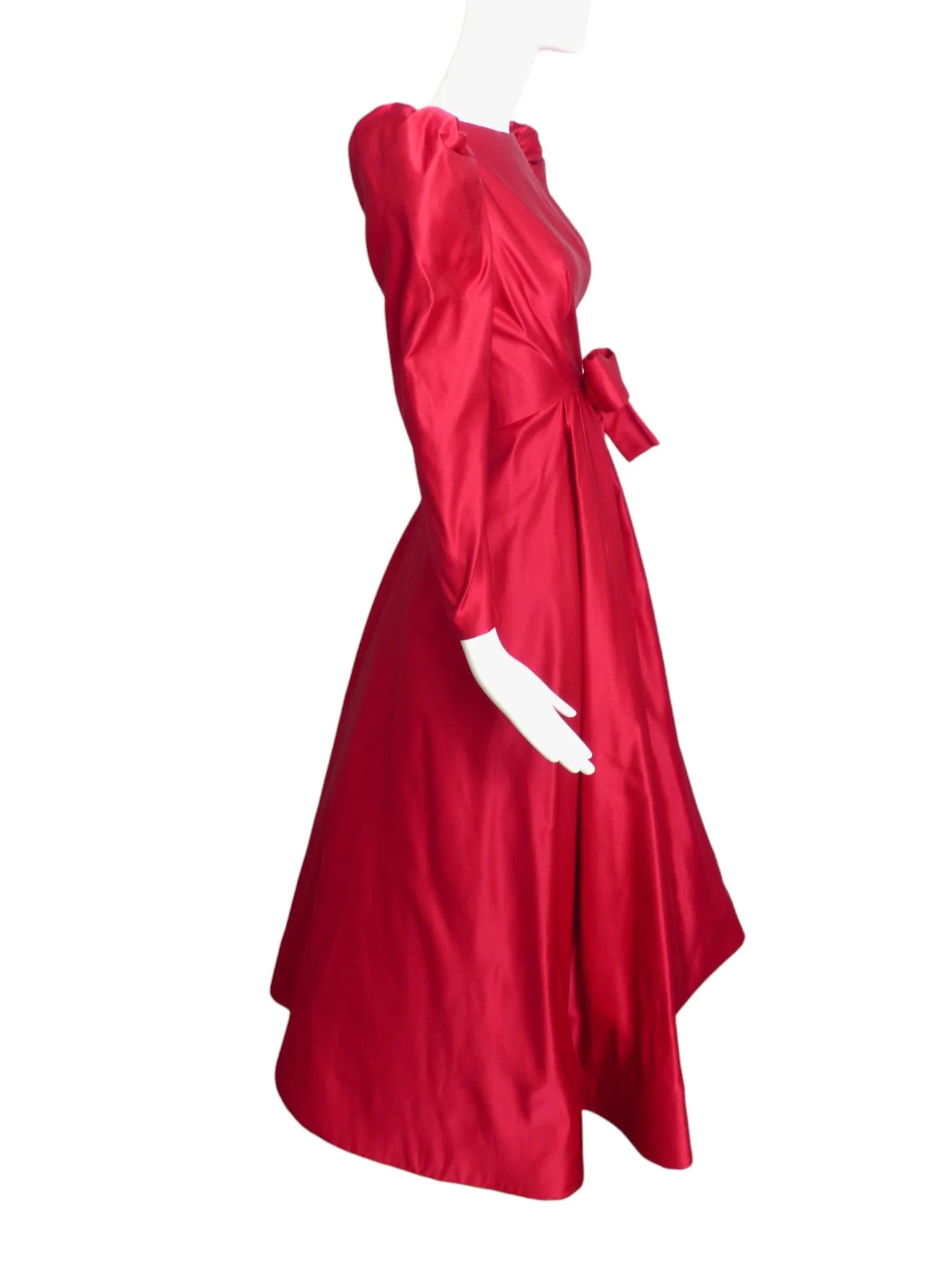 SCASSI- 1987 Fuchsia Taffeta Ball Gown, Size 4