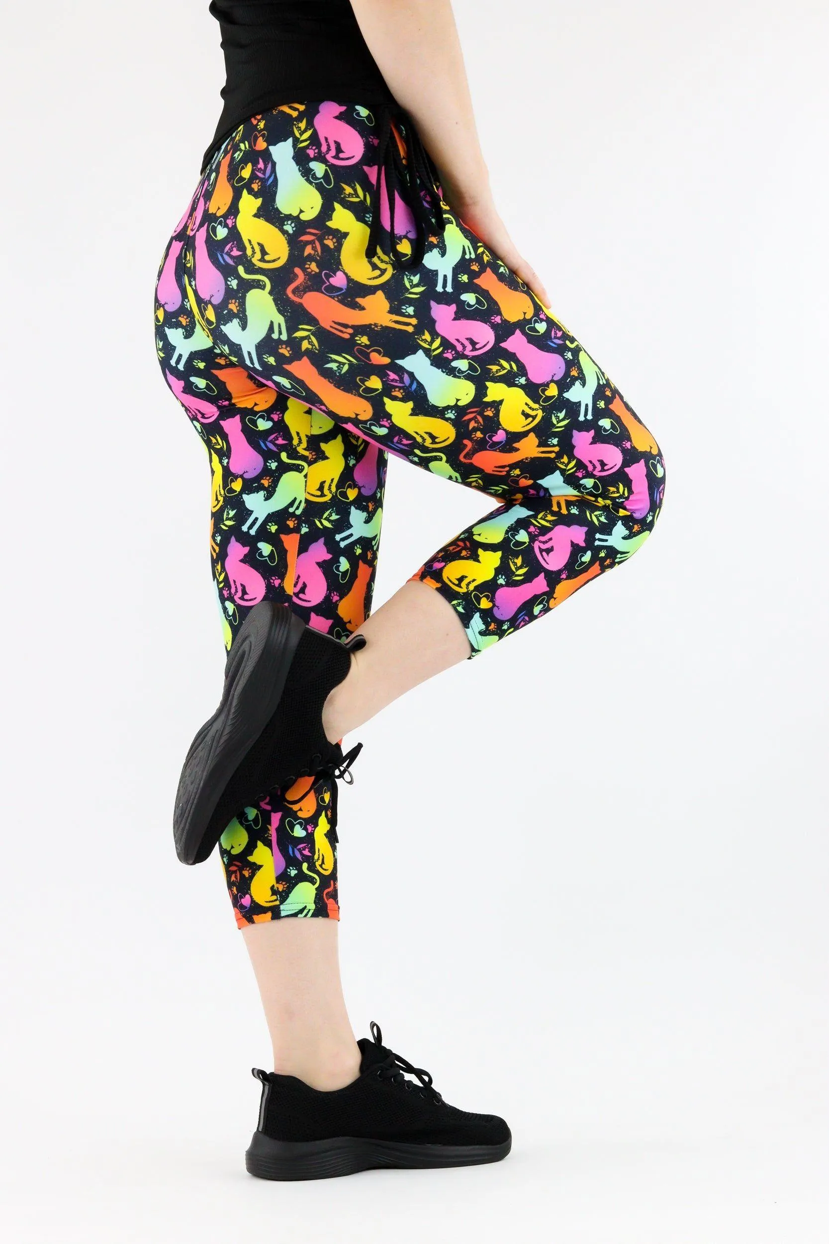 Shine Kitty - Casual Capri Leggings