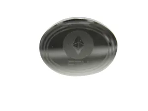 Silver Toned Oval Etched Ethereum Coin Cryptocurrency Blockchain Adjustable Size Fashion Ring
