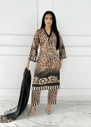 SLMN-03 - Yellow/Black - Readymade - Raaz Linen Suit 2025