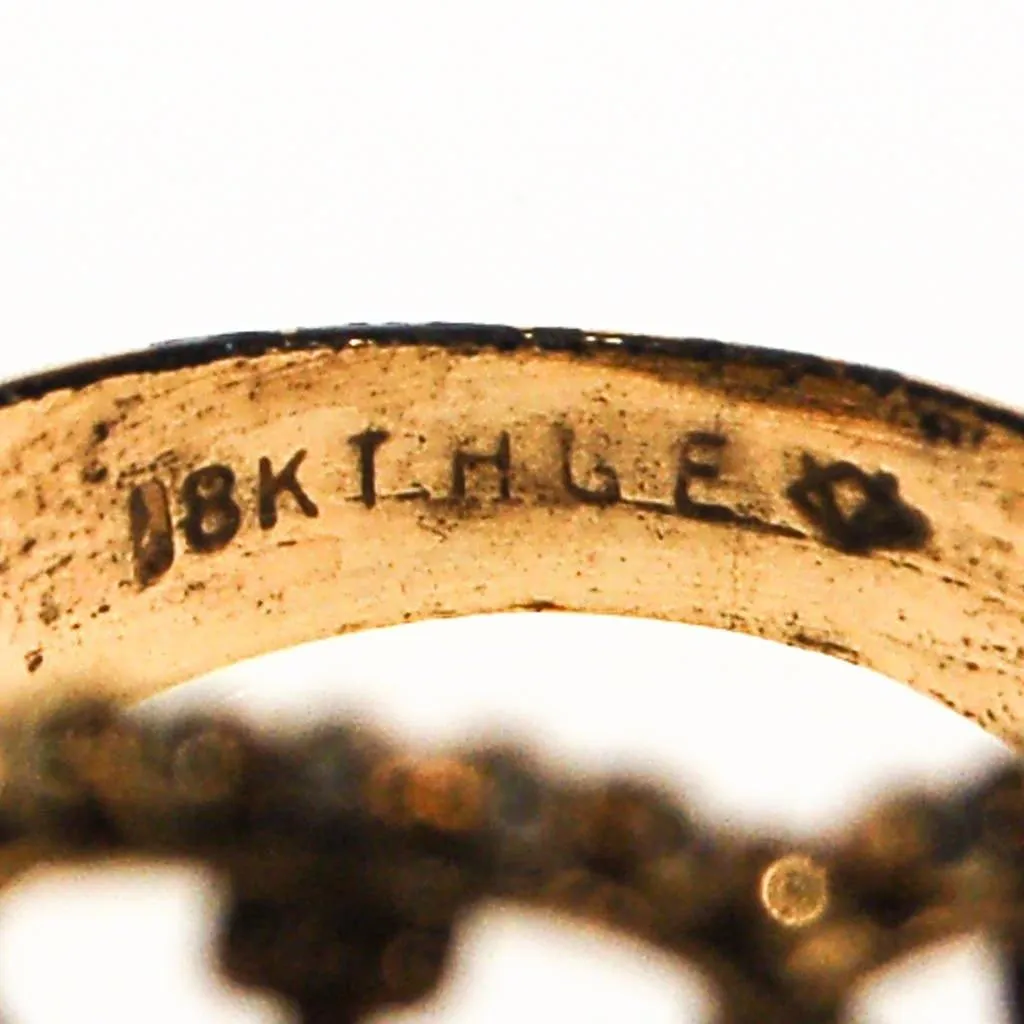 Smokey Topaz Crystal Three Stone Wide Band Ring