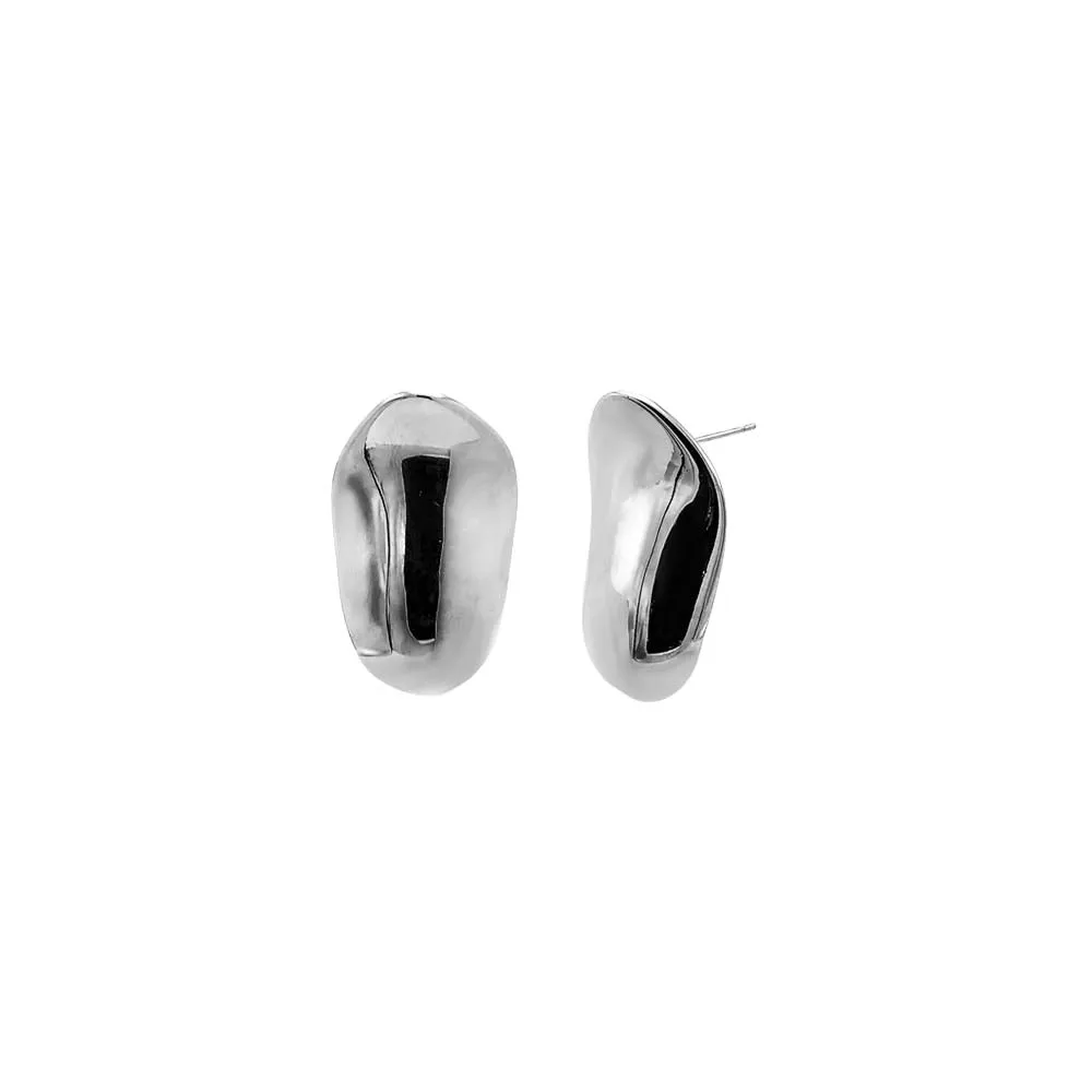 Solid Pebble Stud Earring