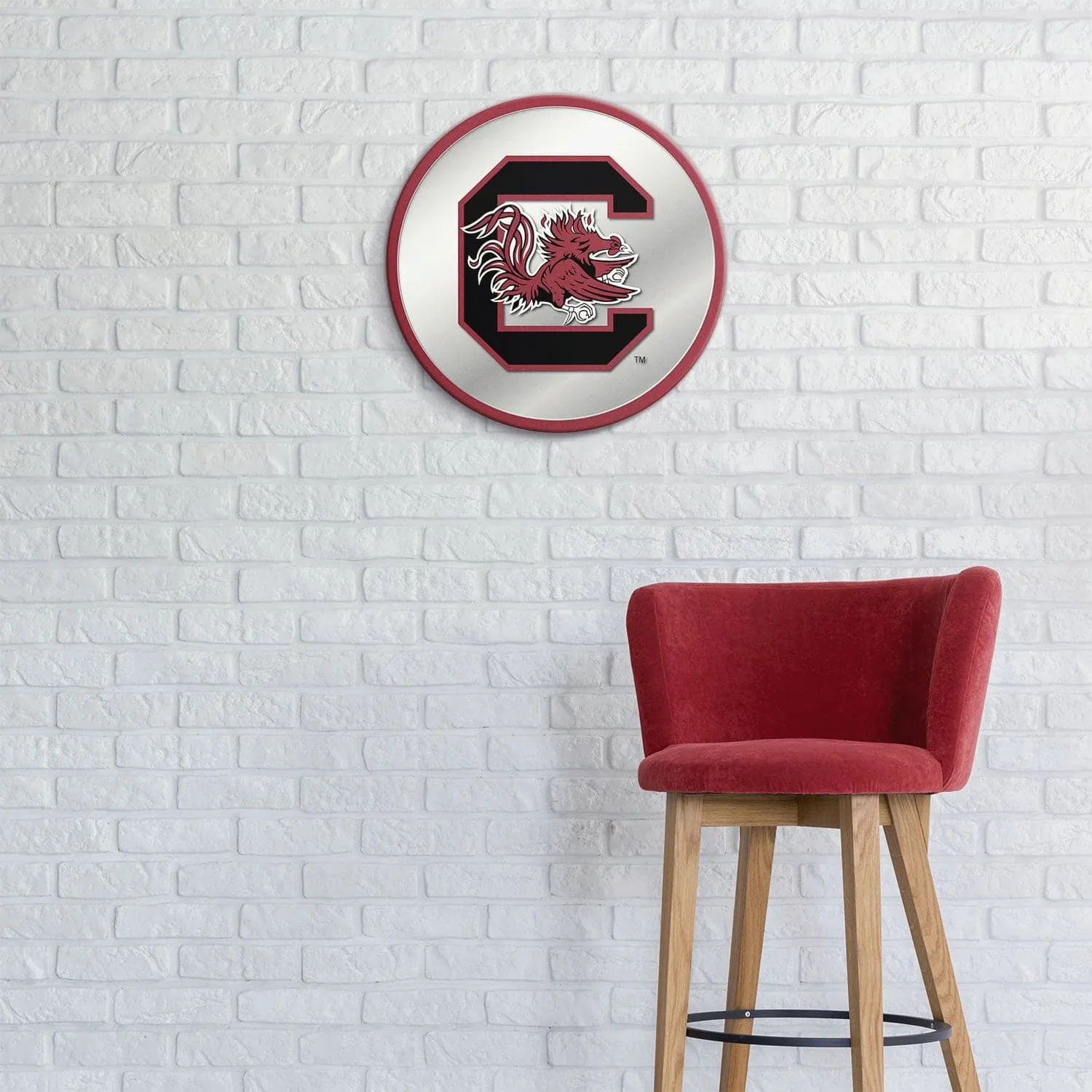 South Carolina Gamecocks: Modern Disc Mirrored Wall Sign