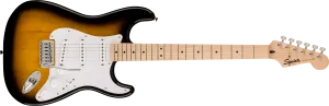 Squier Sonic™ Stratocaster®, Maple Fingerboard, White Pickguard, 2-Color Sunburst