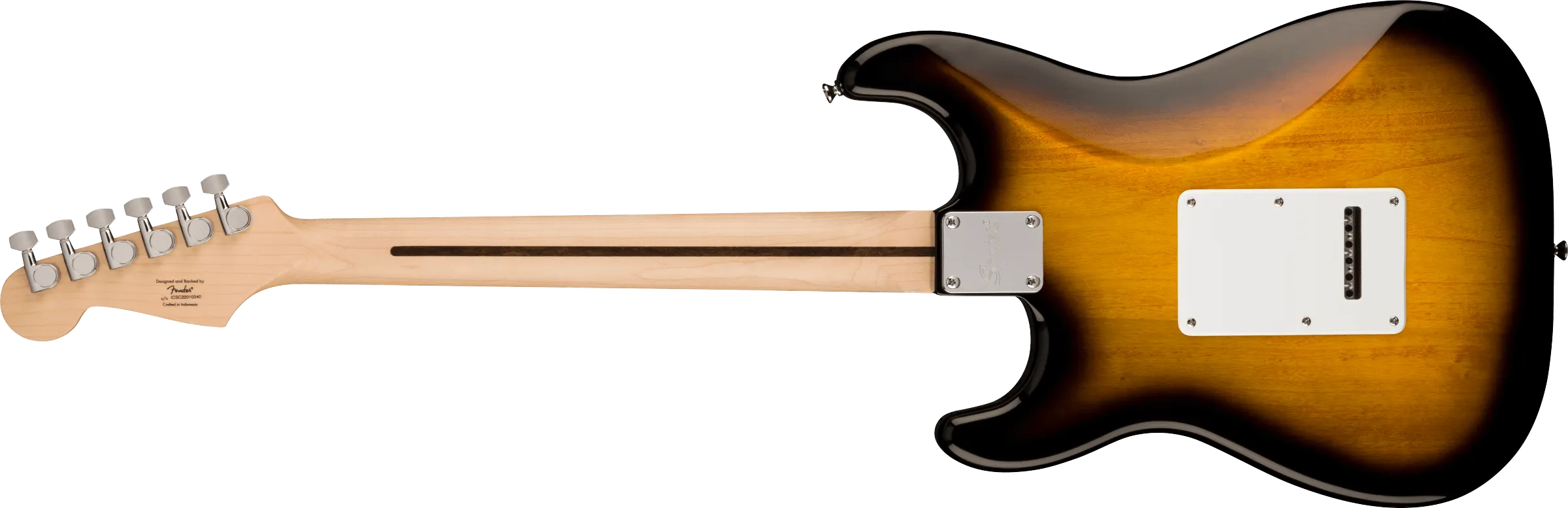 Squier Sonic™ Stratocaster®, Maple Fingerboard, White Pickguard, 2-Color Sunburst