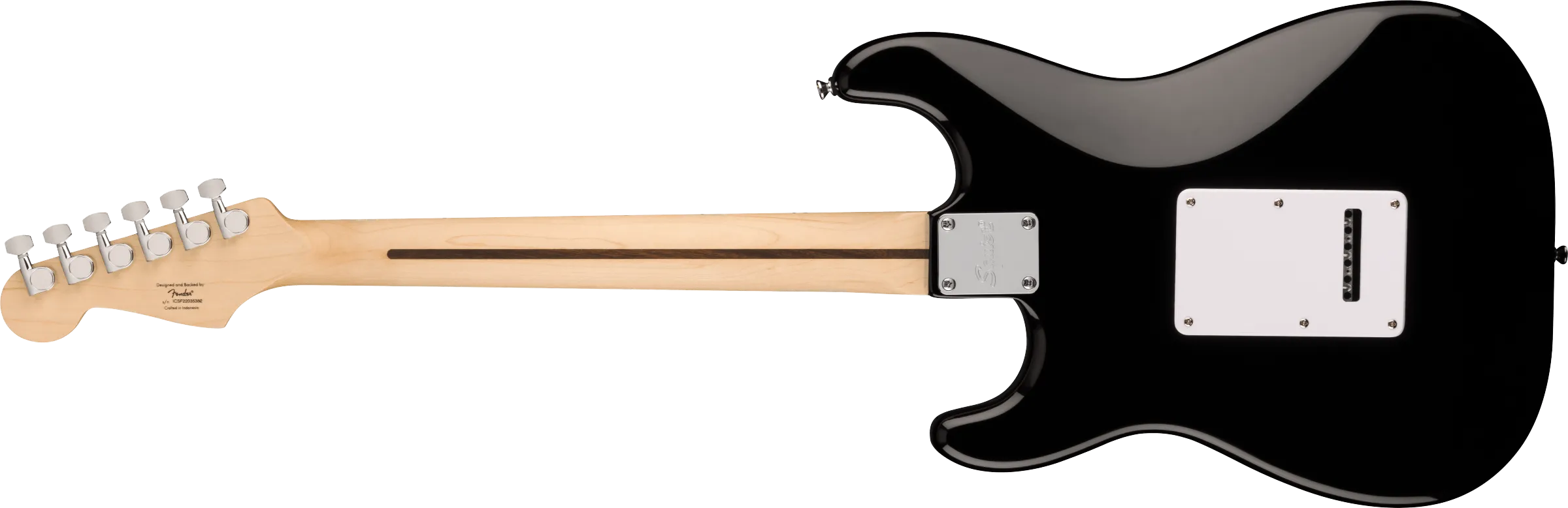 Squier Sonic Stratocaster, Maple Fingerboard, White Pickguard, Black