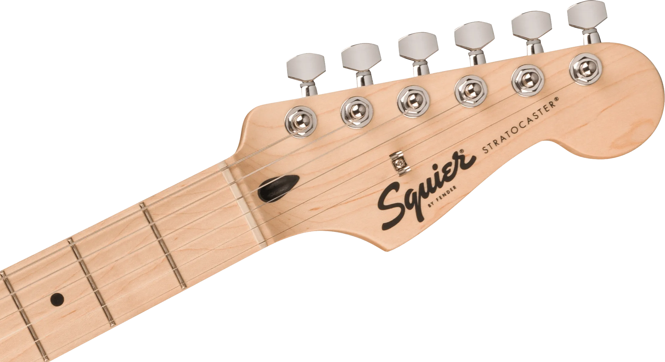 Squier Sonic Stratocaster, Maple Fingerboard, White Pickguard, Black