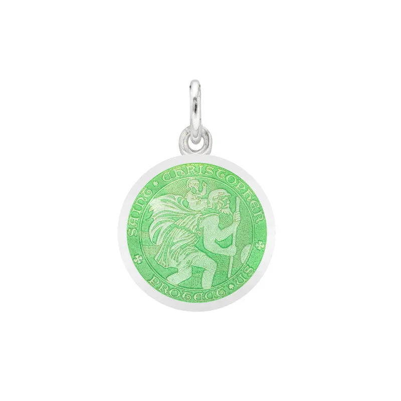 St Christopher Medal French Wire Earrings