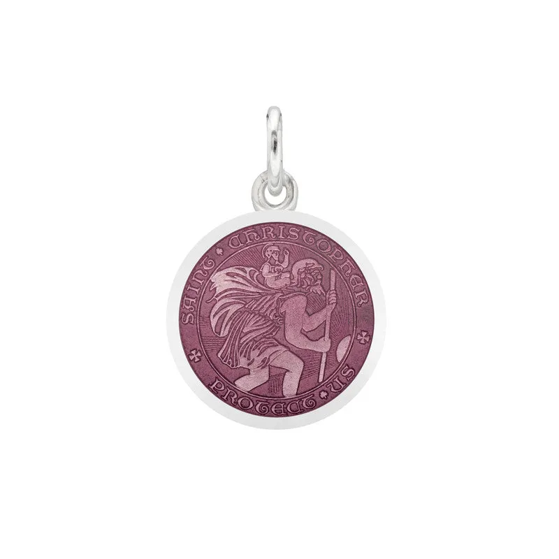 St Christopher Medal French Wire Earrings