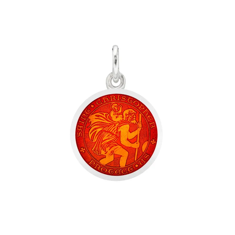 St Christopher Medal French Wire Earrings