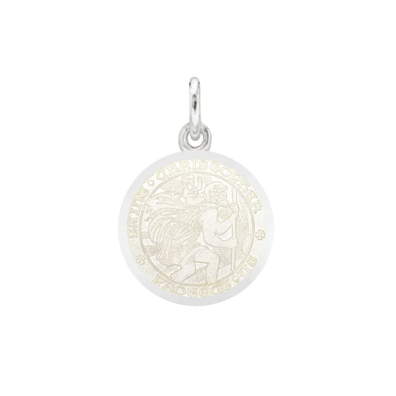 St Christopher Medal French Wire Earrings