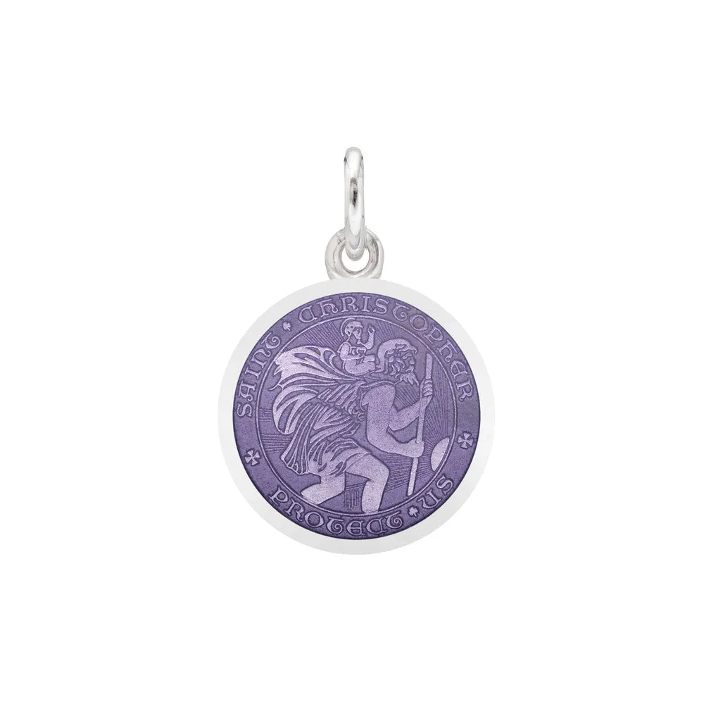 St Christopher Medal French Wire Earrings