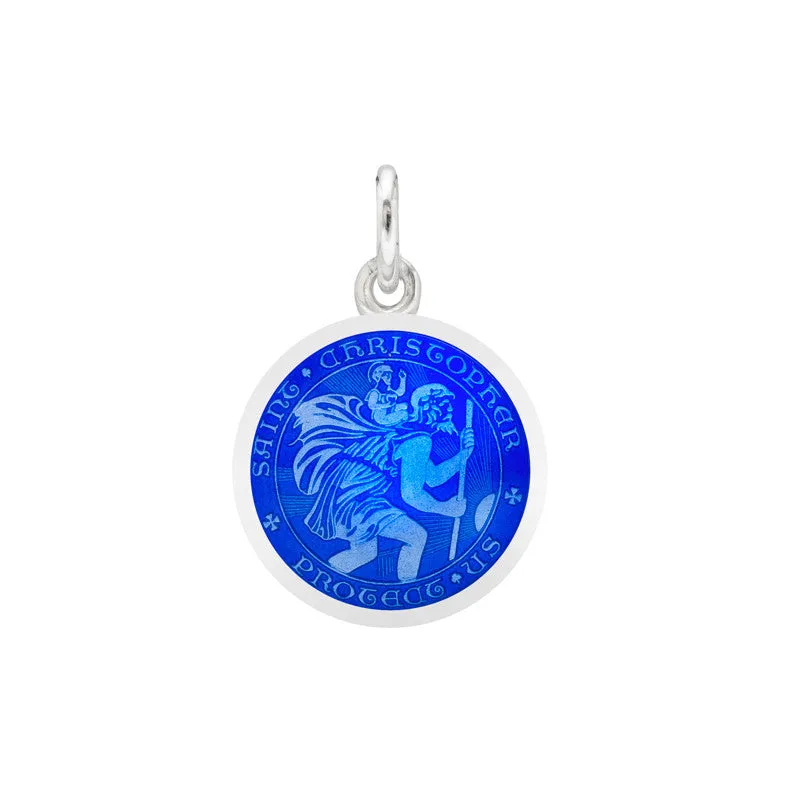 St Christopher Medal French Wire Earrings