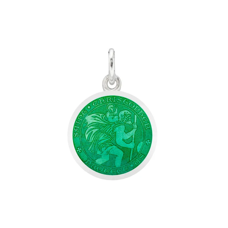 St Christopher Medal French Wire Earrings