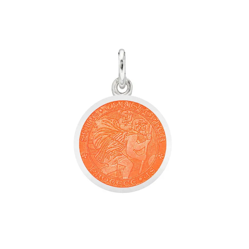 St Christopher Medal French Wire Earrings