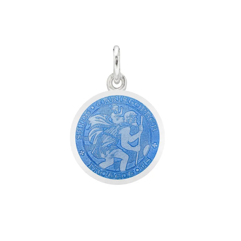 St Christopher Medal French Wire Earrings